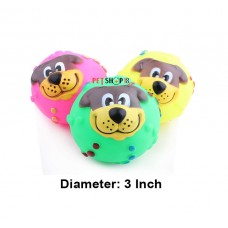 Super Dog Dog Toys Rubber Dog Faced Ball 